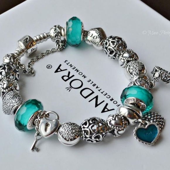 🌸 2PC TEAL & PURPLE ROSE SWIRL BEAD GEM CHARM WIDE HOLE PANDORA TROLL FLOWER - Picture 3 of 6